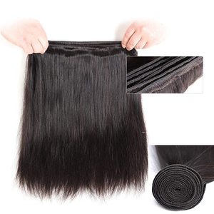Extensions de cheveux humains lisses comme des baguettes Meche Bresilienne en gros, produits capillaires Ogx, perruques et chapeaux pour femmes - Product Image 3