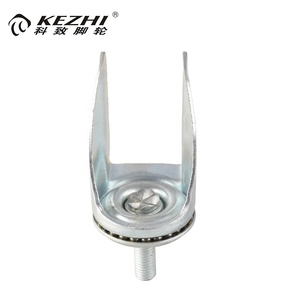 Bon matériel 5 pouces tige filetée fonte roulette roulette pu roues pour la cantine <span class=keywords><strong>chariot</strong></span> - Product Image 2