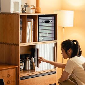 Meuble de rangement modulaire en bois massif multifonctionnel pour salon, bibliothèque avec tiroirs et étagères pour l'organisation de la maison - Product Image 4