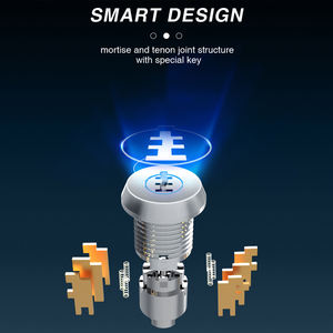 M4 विरोधी चोरी जस्ता मिश्र धातु छोटे मिनी सांचा ताला और कुंजी एटीएम मशीन के लिए - Product Image 5