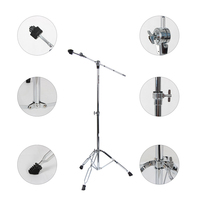 Factory Outlet G400 Adjustable Stable Percussion Cymbal Stand Galvanized Alloy Silver Quality Musical Instrument Stand Accessory