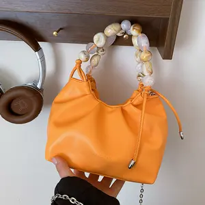 Classy Handbag with Large Capacity Pebble Hand 2024 New Fashion Ladies PU Handbag Shoulder Bags For Women