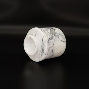 संगमरमर के मक्खन कीपर सफेद कवर पॉट हस्तनिर्मित फ्रेंच शैली टिकाऊ मल्टीफ़ंक्शन मक्खन भंडारण रसोई के लिए - Product Image 6