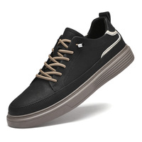 Chaussures de sport décontractées pour hommes en cuir de vachette à deux couches, respirantes, antidérapantes, avec couture automobile, microfibre blanche