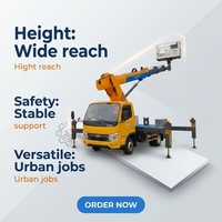 Camion nacelle élévatrice FOTON 23m avec plateforme télescopique pour la construction urbaine