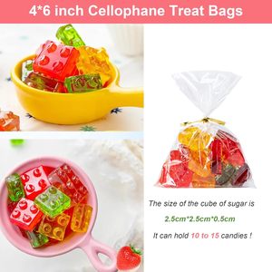 Bolsas de celofán transparentes de 4x6 pulgadas con cierres de alambre para empaquetar regalos y recuerdos de fiesta - Product Image 2