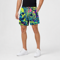 Celana Pendek Pantai Streetwear Ukuran Besar untuk Pria, Custom 3D Full Print, Bahan Polyester Bird Eye Mesh 140gsm, Breathable, Cepat Kering, Sublimasi