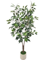 Décoration d'arbre vert artificiel pour la maison, plantes en pot artificielles pour le salon, ornements élégants pour la table à manger