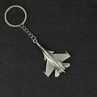 Porte-clés en alliage de zinc style avion moderne et simple, plusieurs modèles de chasseurs au choix, pendentif métallique pour clés, décoration de sac