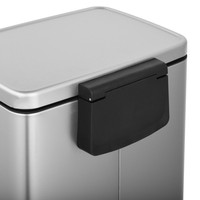 Poubelle à pédale ronde en acier inoxydable pour salle de bain cuisine hôtel bureau-poubelle activée par le pied