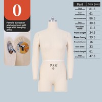 Maniquí de medio cuerpo para mujer Roland, talla europea y americana, corte 3D, para confección de patrones de ropa de talla grande
