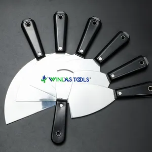 1 ''/2''/3 ''/4''/5 ''tipos de espátula para masilla hechos en China cuchillos para masilla DIY proveedores con mango de goma