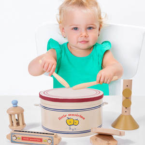 Ensemble d'instruments de musique en bois Offre Spéciale Juguetes jouer du tambour <span class=keywords><strong>Harmonica</strong></span> castagnettes piano sensoriel jouet Montessori pour enfants unisexe - Product Image 2