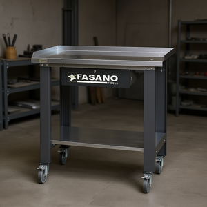 Carrito de trabajo metálico Fasano Tools con cajón y estante de 24x36 pulgadas, mesa de taller móvil de grado industrial - Product Image 3