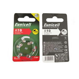 ปุ่มแบตเตอรี่เครื่องช่วยฟัง Eunicell A10 0% ปรอทฟรี A10 A312 A13 A675เครื่องช่วยฟังเหรียญแบตเตอรี่ - Product Image 3