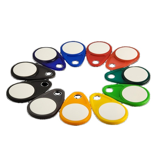 Getsmart Free Sample Epoxy Keychains 13.56MHz RFID NFC Access Control Mini Tag Payment Hotel T5577 EM4305
