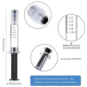 Emballage standard pour huile de 1 ml, seringues en verre, flacons en verre avec verrouillage et bouchons en plastique - Product Image 1