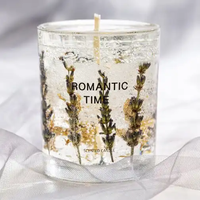 Großhandel Private Label Luxus-Aromatherapie Wohndekor Getrocknete Blumen Frucht Ätherisches Öl Gel Duftkerzen Geschenksets