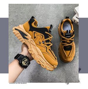 Zapatos para hombre - Diseño de primavera - Zapatos deportivos y casuales vintage para hombre con suela gruesa y aumento de altura, estilo workwear - Product Image 3