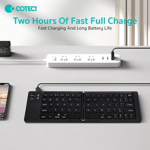 Clavier pliable sans fil COTECi personnalisé avec port de charge Type-C pour Windows, iOS, <span class=keywords><strong>Android</strong></span> - Product Image 1