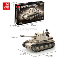 HW 2026 Gran Venta 661 Piezas Bloques de Construcción de Tanque Destructor Alemán Juguetes Educativos Ladrillos de Construcción Juguete de Tanque