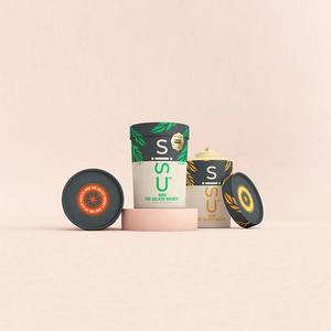 Boîte cylindrique en carton kraft biodégradable avec impression personnalisée, tube en papier de qualité alimentaire avec étiquette privée - Product Image 1