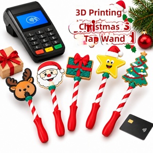 ที่ใส่บัตรเครดิตแบบไม่สัมผัส รูปทรงไม้กายสิทธิ์ พิมพ์ 3 มิติด้วย PLA สำหรับการชำระเงินแบบไร้สัมผัส สำหรับเทศกาลคริสต์มาส - Product Image 1