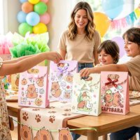 Capybara Goodies Süßigkeiten-Tüten Niedliche Capybara-Party-Geschenktüten Biologisch Abbaubare Umweltfreundliche Kraftpapier-Geschenktüten mit Individuellem Logo CMYK