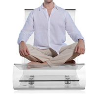 Chaise de loisirs en acrylique transparent de haute qualité avec fonction inclinable pour salon et salle à manger, design moderne