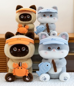 Gatto Pescatore Carino, Peluche Super Morbido, Giocattolo Animale in Peluche, Regalo di Compleanno Unisex per Bambini - Product Image 6