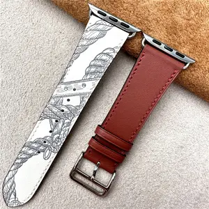 <span class=keywords><strong>Bracelet</strong></span> en <span class=keywords><strong>cuir</strong></span> de luxe <span class=keywords><strong>avec</strong></span> logo pour <span class=keywords><strong>bracelet</strong></span> de <span class=keywords><strong>montre</strong></span> 44 mm 45 mm 38 mm 40 mm 41 mm 42 mm <span class=keywords><strong>Bracelet</strong></span> simple tour Ultra 49 mm 46 mm Fermoir déployant - Product Image 3