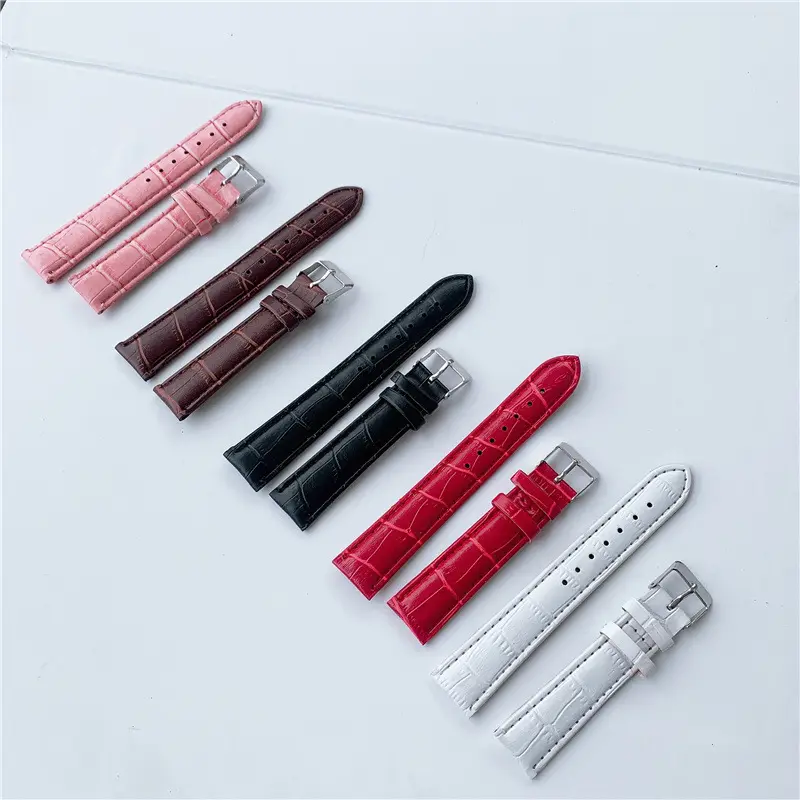 Cheap men's and women's universal PU leather bamboo print wholesale watch accessories strap