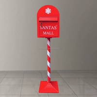 Boîte aux lettres NINI de Noël sur pied, antivol, en acier, étanche, avec serrure robuste et fonctions de sécurité, installation murale