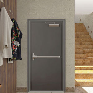 Puertas Cortafuego de Acero Galvanizado de Alta Resistencia, Puertas Cortafuego de <span class=keywords><strong>Dos</strong></span> <span class=keywords><strong>Hojas</strong></span> con Diseño Moderno para Interiores de Talleres - Product Image 6