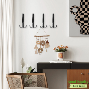 Crochets muraux triples modernes à fossettes en Zamak massif, robustes, pour chapeaux et serviettes, matériel de salle de bain d'hôtel, taille personnalisée - Product Image 4