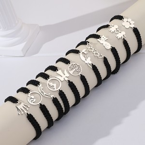 Brazalete de Acero Inoxidable con Diseño de Terylene Tejido, Moderno y Elegante, Regalo Unisex Perfecto para Amantes de Mascotas y <span class=keywords><strong>Almas</strong></span> Espirituales - Product Image 2