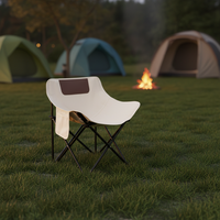 Fournisseur fiable, chaise pliante en métal durable, chaise de camping portable pour l'extérieur, de bonne qualité