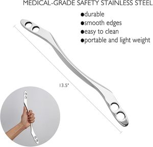 Massaggiatore Gua Sha in Acciaio Inossidabile <span class=keywords><strong>per</strong></span> Grandi Muscoli, Mobilizzazione dei Tessuti Molli, Rilascio Fasciale, Terapia di Recupero Muscolare - Product Image 2