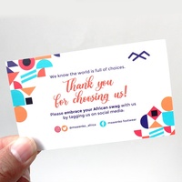 Kleine Mindestbestellmenge Schnelle Lieferung Minimalistisches Musik-Kreuz-Design 9*5,4cm Umweltfreundliche Papier-Dankeskarte für Kleinunternehmen