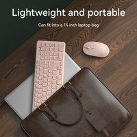 Busur kustom murah persegi cekung keycap 2.4G keyboard nirkabel dan bisu mouse nirkabel set penerima USB untuk pekerjaan kantor dan rumah