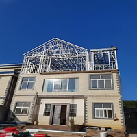 Casa prefabricada de tres pisos de nuevo diseño, villa de lujo, casa de marco de acero ligero con muebles