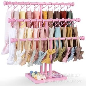 Wooden <b>Headband</b> Storage Rack With Multiple Layers For <b>Baby</b> Hair Accessories Display And Organization - Product Image 4