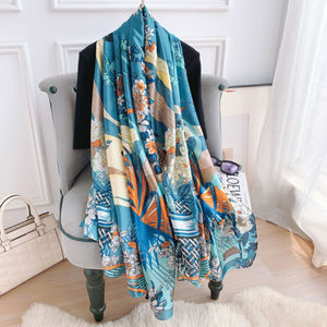 <span class=keywords><strong>2026</strong></span>年新作プリント柄ポリエステル冬用スカーフ女性用多用途軽量ショール通気性のある花柄ビーチラップ装飾 - Product Image 2