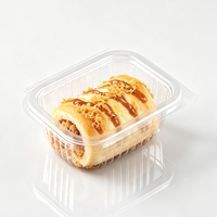 Boîte de boulangerie jetable transparente en PET pour viande, pain, croissant, gâteau roulé, choux à la crème, vente au détail, épicerie, traiteur, supermarché, vente en gros, OEM