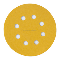 100 pack P60 - P800 6 pouces 150mm 6-15 Trous usine Or papier Abrasif disque calciné d'oxyde D'aluminium DH85