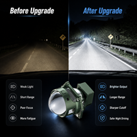 Phare de projecteur LED à double faisceau HD à support plat GE rond, 6000K, à double faisceau, pour voiture, systèmes d'éclairage automobile, directement de l'usine
