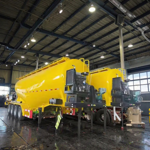 Semi-remorque citerne à ciment en vrac à 4 essieux, pneus 12R22.5, suspension mécanique stable pour le transport logistique de la construction au Sénégal - Product Image 5