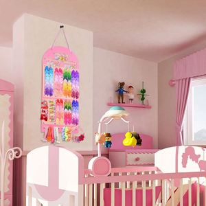 Support mural en feutre pour nœuds à cheveux, organisateur de nœuds pour bébés, rangement et présentation d'accessoires capillaires, robuste avec corde - Product Image 5