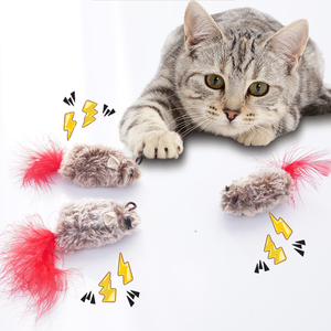 Manufacturer Wholesale Interactive Pet Toy Plush <b>Mouse</b> with Feather Encourages Movement & Engagement for Cats - Product Image 2