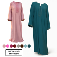 Abaya Modeste Personnalisée avec Logo, Abayas de Luxe pour Femmes Musulmanes, Robe de Dubaï Verte, Vêtements Islamiques en Gros, Hijab, Abaya, Jilbab